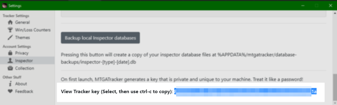 Copy MTGATracker Key